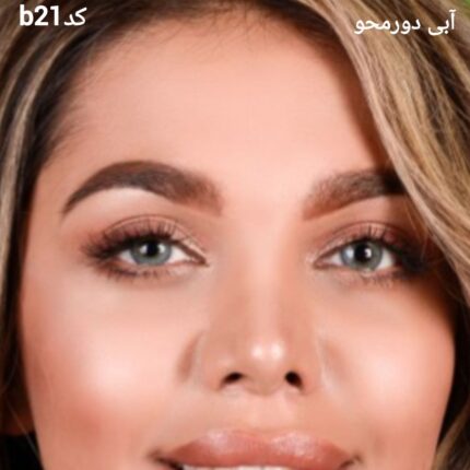لنز آبی دوردار( همراه فیلم داخل چشم) کد b21